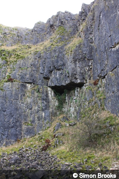 Entrance of Small Knowle End Quarry Cave/Pot