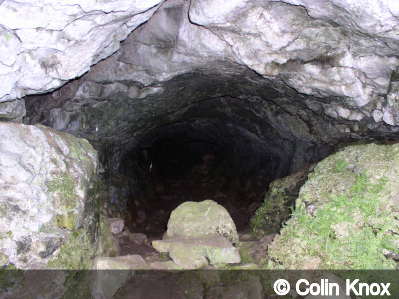 Entrance of Cales Dale Cave (upper)