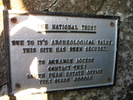 Fox Hole Cave / NT plaque