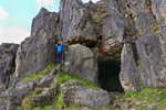 Harborough Rocks Cave / Entrance - closer view